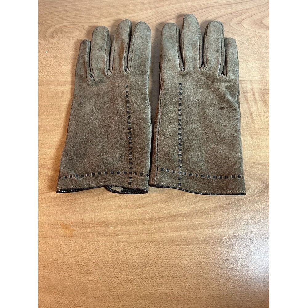 Womens Leather Gloves Brown Size Large Totes